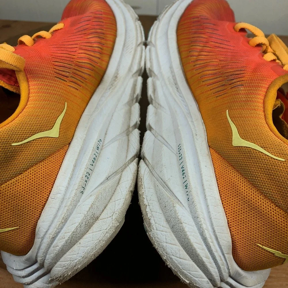 Hoka rincon 3 Womens size 7.5 shoes orange athletic running sneakers